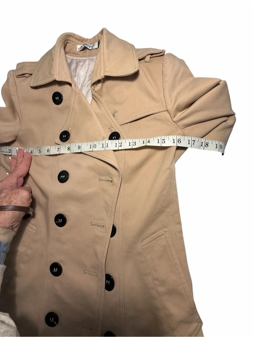 Burberry Brit Women's Double-Breasted Tan Trench Coat Sz Small - Picture 10 of 11
